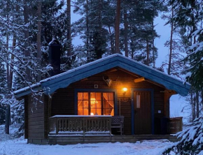 Timrad stuga i kanten av skogen med SPA möjlighet